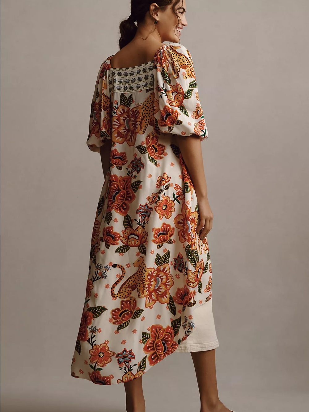 Farm Rio x Anthropologie Extreme Collar Blouse Duster size XL - Picture 12 of 13